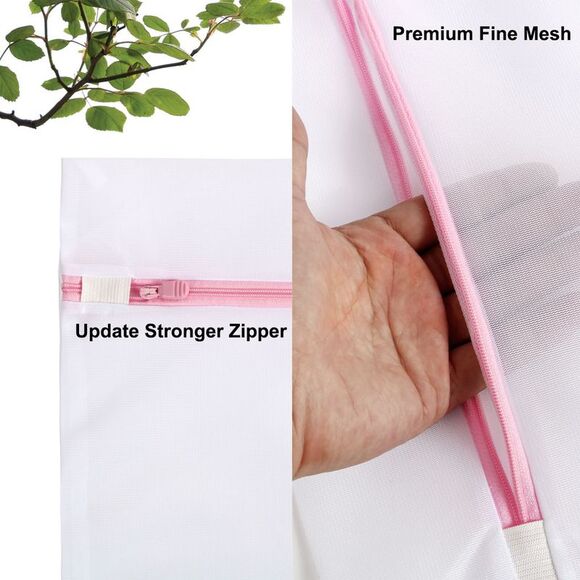 Traveling Washing  Bags Socks Underwear Clothes Net Mesh Bag Set (Pink) - Picture 3 of 6